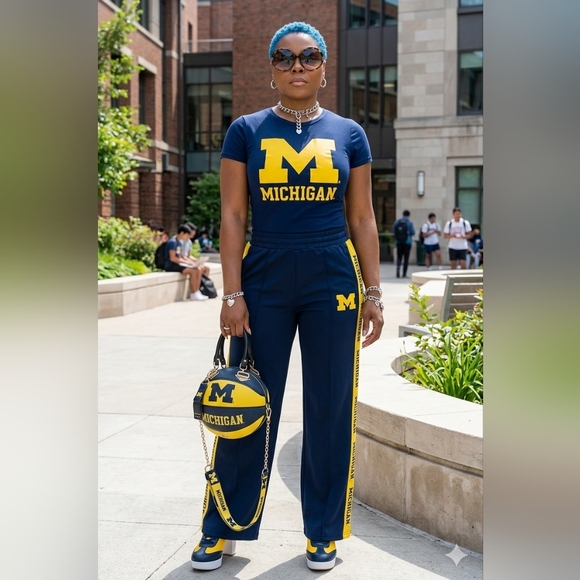 Handbags - LIMITED EDITION HANDMADE "MICHIGAN" Basketball Purse